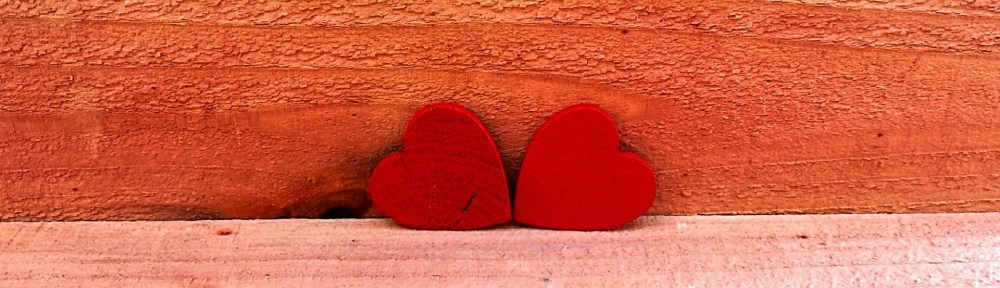 Two wooden hearts