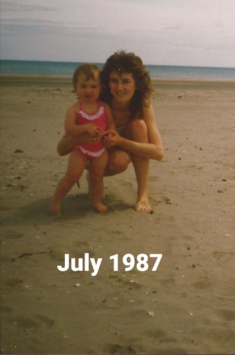 This is me with my eldest daughter in 1987. She was about 18 months old here. 
